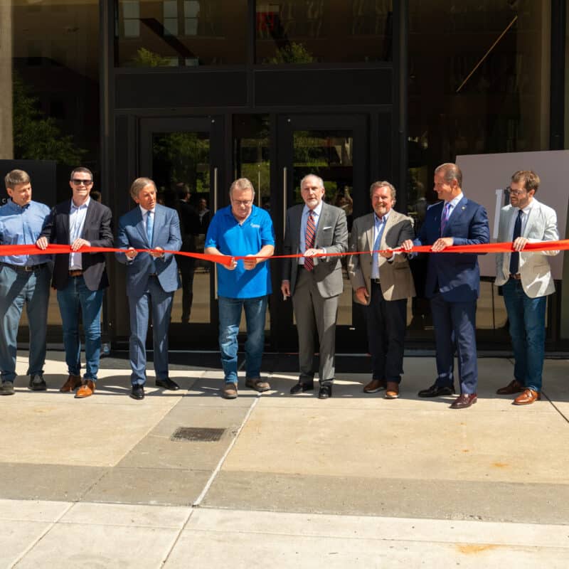 Orion Construction Residences at 111 Lyon ribbon cutting in Grand Rapids, Michigan.